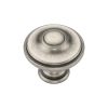 Domed Round Knob 030mm Distressed Pewter finish