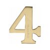Heritage Brass Numeral 4 Self Adhesive 51mm (2") Satin Brass finish