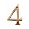 Heritage Brass Numeral 4 Face Fix 76mm (3") Antique Brass finish