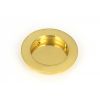 Polished Brass 75mm Plain Round Pull