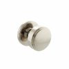 Millhouse Brass Boulton Solid Brass Stepped Mortice Door Knob on Concealed Fix Rose - Polished Nickel
