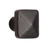 Black Iron Rustic Cabinet Knob Square Pyramid Design 32mm