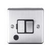Eurolite Enhance Decorative Switched Fuse Spur With Flex Outlet Satin Stainless Steel