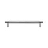 Heritage Brass Cabinet Pull Partial Knurl Design 160mm CTC Polished Chrome finish