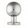 Mortice Knob On Sprung Round Rose - Satin Stainless Steel