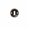 Millhouse Brass Solid Brass Open Key Hole Escutcheons - Polished Nickel
