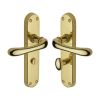 Heritage Brass Door Handle for Bathroom Luna Design Polished Brass finish