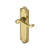Heritage Brass Door Handle Lever Latch Buckingham Design Polished Brass finish