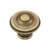 Domed Round Knob 035mm Distressed Brass finish