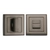 Heritage Brass Square Thumbturn & Emergency Release with stepped edge Matt Bronze finish