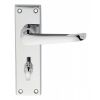 Victorian Ascot Lever On Wc Backplate - Polished Chrome