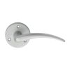 Victorian Wing Lever On Round Rose  - Satin Chrome