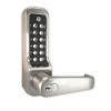 Borg BL7701 SS ECP - Heavy Duty, High Traffic - Easicode Pro Flat Bar Lever Handle Keypad With Sfic Key Override & Flat Bar Inside Handle, Stainless Steel (SS) Finish
