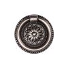 Floral Ring Pull 047mm Distressed Pewter finish