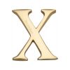 Heritage Brass Alphabet X Pin Fix 51mm (2") Polished Brass Finish