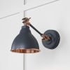 Smooth Copper Brindley Wall Light in Slate