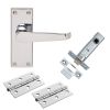 Contract Victorian Straight Latch Pack - Polished Chrome