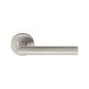 Treviri 19mm Dia. Mitred Lever On  Concealed Fix Sprung Round Rose G201 - Satin Stainless Steel