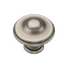 Domed Round Knob 035mm Distressed Pewter finish