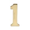Heritage Brass Numeral 1 Self Adhesive 51mm (2") Satin Brass finish