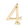 Heritage Brass Numeral 4 Face Fix 76mm (3") Satin Brass finish