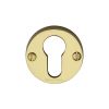 Heritage Brass Euro Profile Cylinder Escutcheon Polished Brass finish