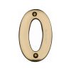 Heritage Brass Numeral 0 Face Fix 76mm (3") Polished Brass finish