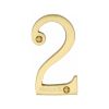 Heritage Brass Numeral 2 Face Fix 76mm (3") Satin Brass finish