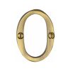 Heritage Brass Numeral 0 Face Fix 51mm (2") Antique Brass finish