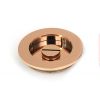 Polished Bronze 75mm Plain Round Pull - Privacy Set
