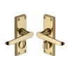 Heritage Brass Door Handle for Privacy Set Victoria Short Design Polished Brass finish