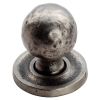 Hammered Pattern Ball Knob - Pewter Effect