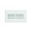 Eurolite Concealed 3mm 6 Gang Switch White