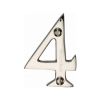 Heritage Brass Numeral 4 Face Fix 51mm (2") Polished Nickel finish