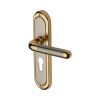 Heritage Brass Door Handle for Euro Profile Plate Vienna Design Jupiter finish