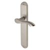 Heritage Brass Door Handle Lever Latch Algarve Long Design Satin Nickel finish