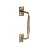 Heritage Brass Door Pull Handle Cranked Design 10" Polished Brass Finish