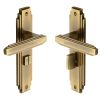 Heritage Brass Door Handle for Bathroom Astoria Design Antique Brass finish