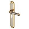Heritage Brass Door Handle for Euro Profile Plate Saturn Long Design Jupiter finish