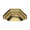 Heritage Brass Drawer Pull Deco Design 89mm CTC Polished Brass Finish