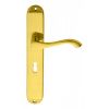 Andros Lever On Long Lock Backplate - Polished Brass