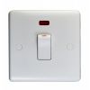 Eurolite Enhance White Plastic 20Amp Switch with Neon Indicator White