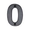 Black Iron Rustic Numeral 0 Face Fix 76mm (3")