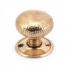 Polished Bronze Hammered Mushroom Mortice/Rim Knob Set