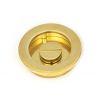 Polished Brass 60mm Plain Round Pull - Privacy Set