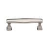 Heritage Brass Cabinet Pull Deco Design 96mm CTC Polished Nickel Finish