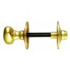 Oval Thumb Turn With Coin Release - Polished Brass