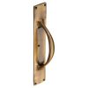 Heritage Brass Door Pull Handle on Plate Antique Brass finish