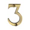 Heritage Brass Numeral 3 Face Fix 51mm (2") Antique Brass finish