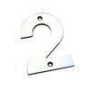 Numerals Number 2  - Bright Stainless Steel